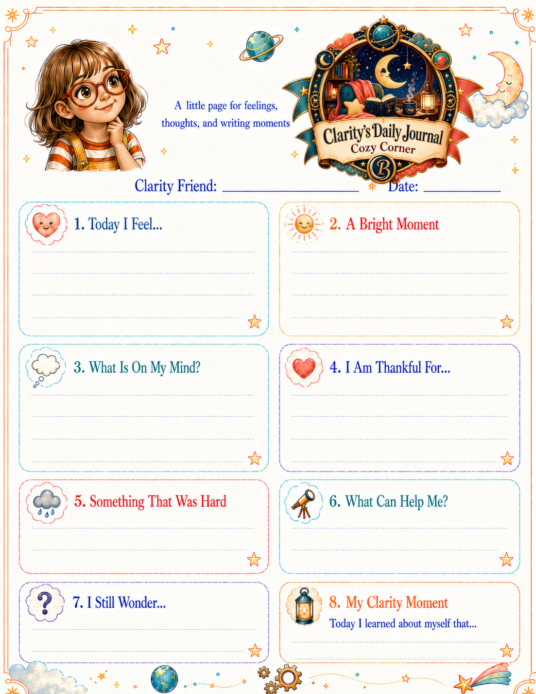 Clarity Daily Journal printable